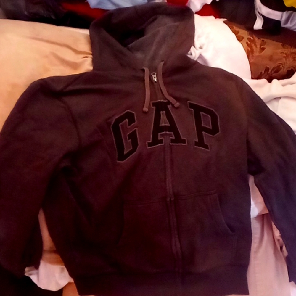Used in good condition grey and black GAP hoodie.Size Large.Retail $45